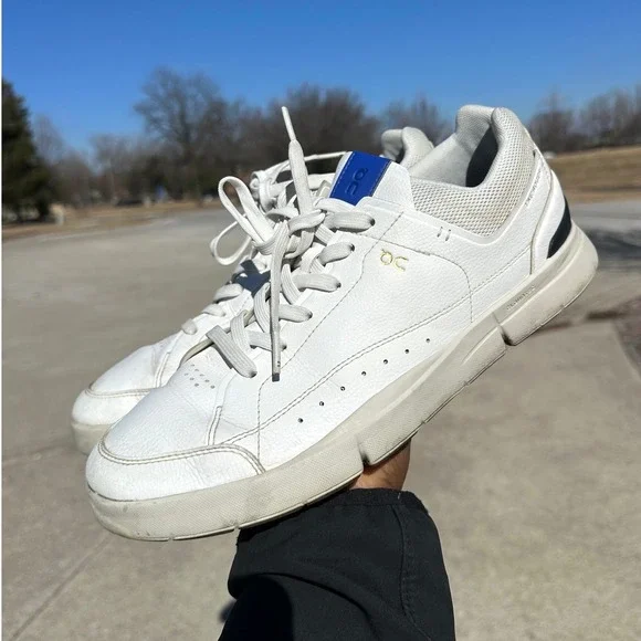 On Cloud The Roger Centre Court Leather Sneakers Men's Size 11 White Shoes - Picture 11 of 14